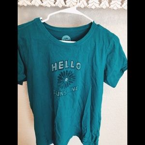 TEAL/ TURQUOISE LIFE IS GOOD TEE